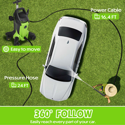 Stream 4000PSI Electric Pressure Washer with Anti-Tipping Technology Green