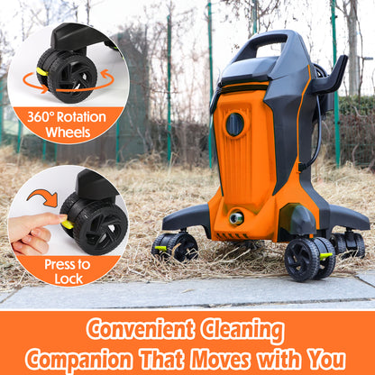 Stream 3500PSI Electric Pressure Washer with 4 Anti-Tipping Wheels