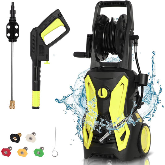 Stream 4000PSI Electric Pressure Washer with Hose Reel Green