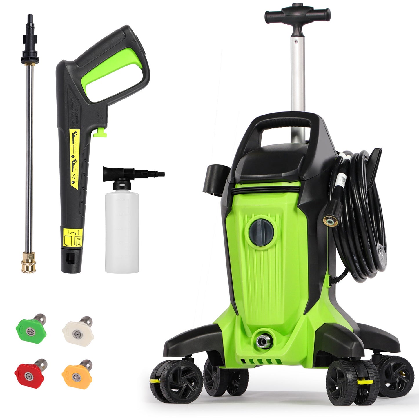 Stream 4000PSI Electric Pressure Washer with Anti-Tipping Technology Green