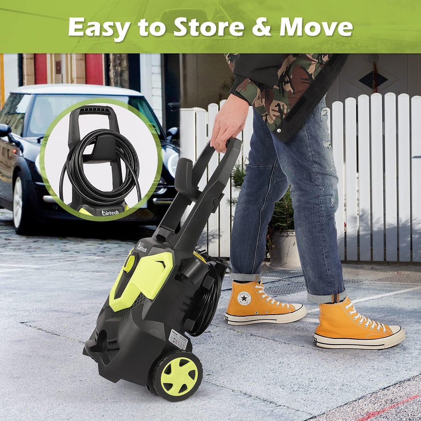 Stream 4000PSI Electric Pressure Washer without Hose Reel Green