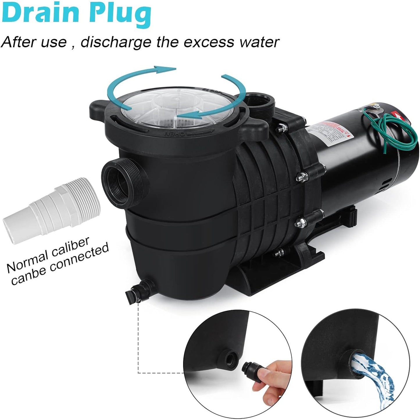 Stream 2HP 6825GPH Swimming Pool Pump